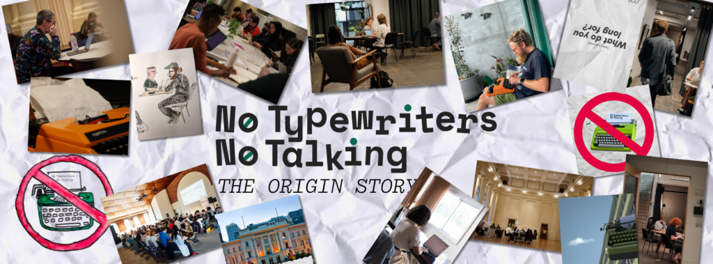 No Typewriters / No Talking digital photo collage.