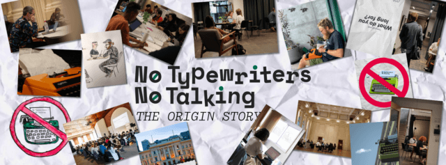 No Typewriters / No Talking digital photo collage.